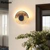 Modern LED Wall Lamp Round Light Wall Sconces Home Decor For Bedside Indoor Lighting For Living Room Corridor Light Fixture