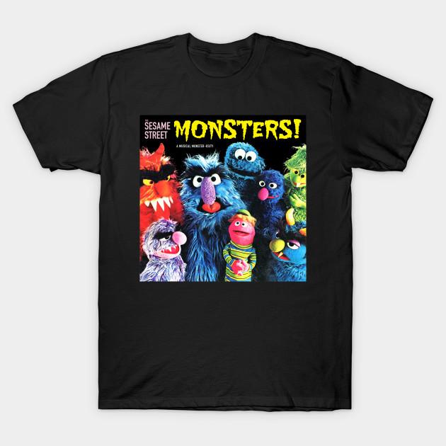 

Men Black Print T-shirt Monsters! A Musical Monster-Osity Vinyl Record No-Cut Transfer Paper Print Cotton Tshirt 4XL чорний