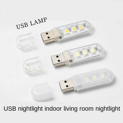 USB LED osvětlení knih 3LED SMD LED žárovka 5V Napájení Bílá 5000-6500K Teplá bílá 3000-3500K USB noční světlo vnitřní osvětlení