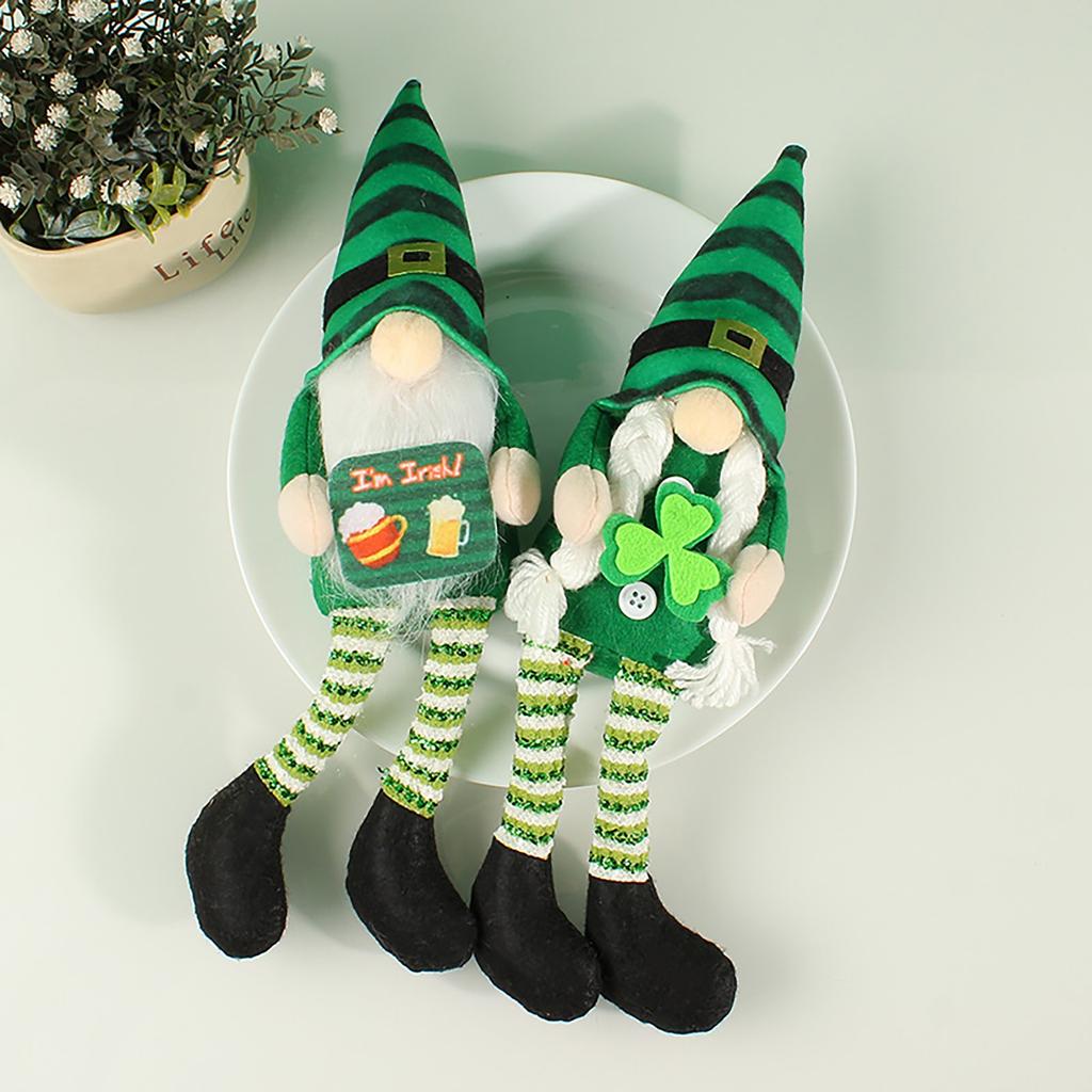 Irish Day St. Patrick's Day Faceless Doll Rudolph Doll Decoration Plush ...