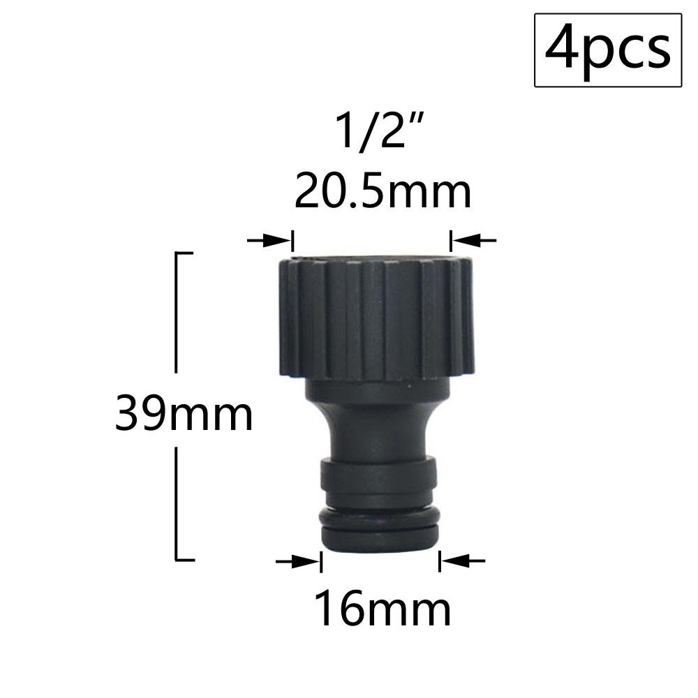 16mm Nipple Quick Connectors With 1/2 3/4 Inch Male Female Thread Garden Irrigation Water Gun Adapter