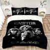Zeppelin Rock Legends Print 3Pcs Bedding Setduvet Cover With 2 Bedropillowcase Home Birthday Gift
