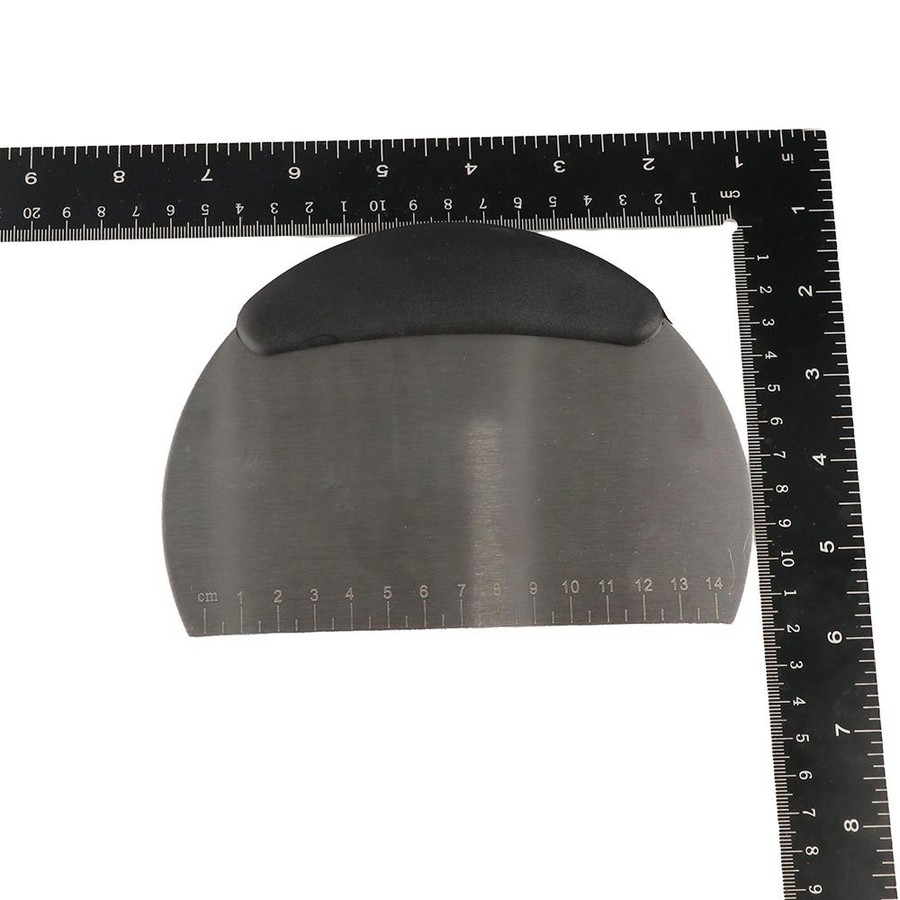 Plastic Handle Half Round Scraper with Scale Dough Scraper Household Dough Cutter  Pastry