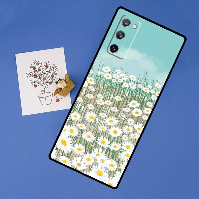 Daisy Flower Phone Case For Samsung Galaxy S25 Ultra S9 S10 S20 S21 S22 Plus S23 Ultra S24 FE Back Cover