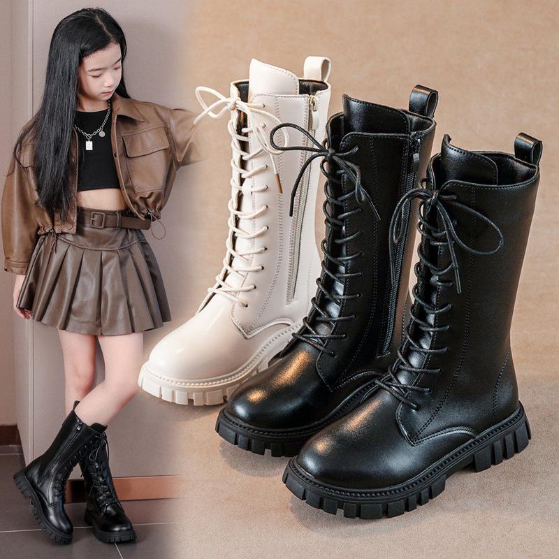 Winter 2025 Girls' Korean & British Style Martin Princess Long Boots