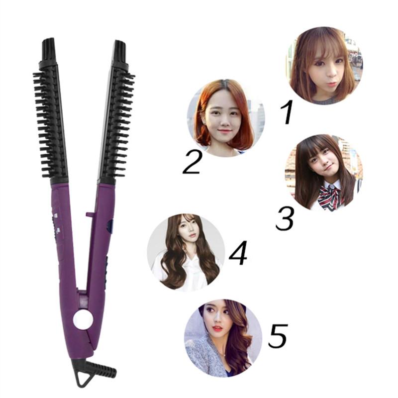 3 in 1 Glätteisen und Lockenstab Runde elektrische Haarbürste Professionelles Lockeneisen