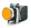 Harmony Xb4 - Metal Pushbutton, Flat, Yellow, Led Backlit 24V, No+Nc