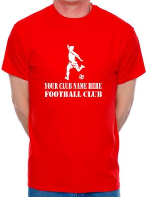 Personalisiertes Herren-T-Shirt Dein Vereinsname hier Fußball Lokale Sportmannschaft Name