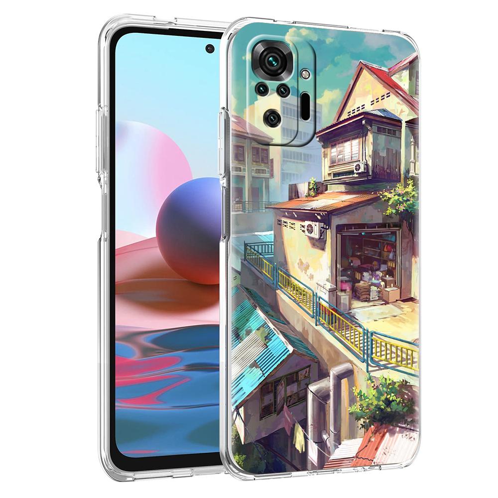 Japan Anime Landscape Phone Case For Xiaomi Redmi Note 12 4G 11 10 Pro 5G 10C 10S 9S 9 9T 8T 9C 9A 8 8A 7 K50 Gaming Clear Cover