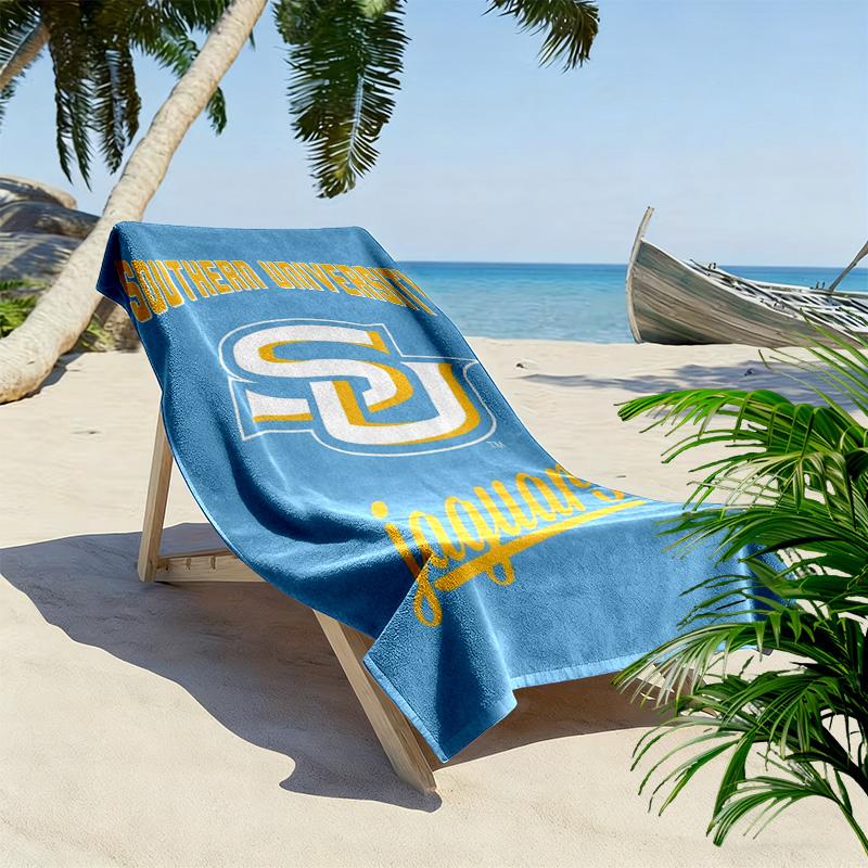Southern Jaguars Print Beach Towel, Large Soft Quick Dry Towel for Beach Camping Swimming