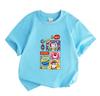 Kids Boys Girls Crew Neck Short Sleeve 100% Cotton T-Shirt Cute Cartoon Space Toy Characters Print Casual Soft Breathable Tees Tops for Children Daily