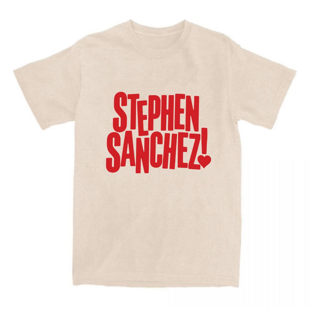 Exclamation Heart Logo T-Shirt Singer Stephen Sanchez Design Print Tshirts O-neck Short Sleeve Cotton Female Tees Graphic Merch