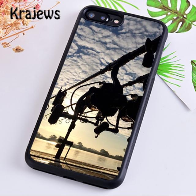 Krajews CARP FISHING RODS Soft Phone Case Cover For iPhone 17 Air 16 15 14 plus 11 12 13 pro max Plus coque Fundas