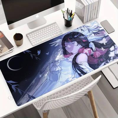 Anime Columbina G-Genshin Impact Mauspads Rutschfest Geeignet Für Bürocomputer Laptops E-Sport Spiel Schreibtischmatten XXL Tastatur