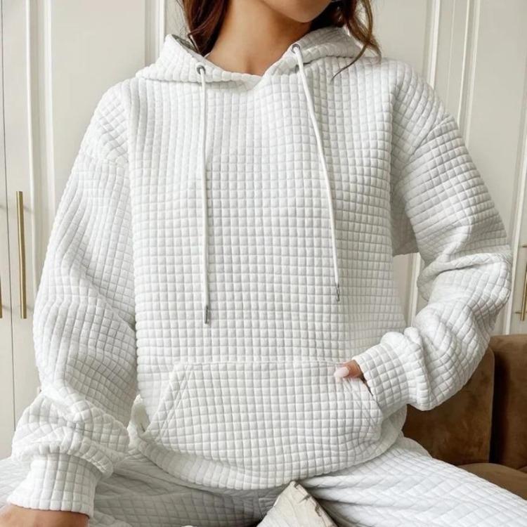 Women Hoodie Loose Long Sleeve Pullover with Kangaroo Pocket Hooded Sweatshirt