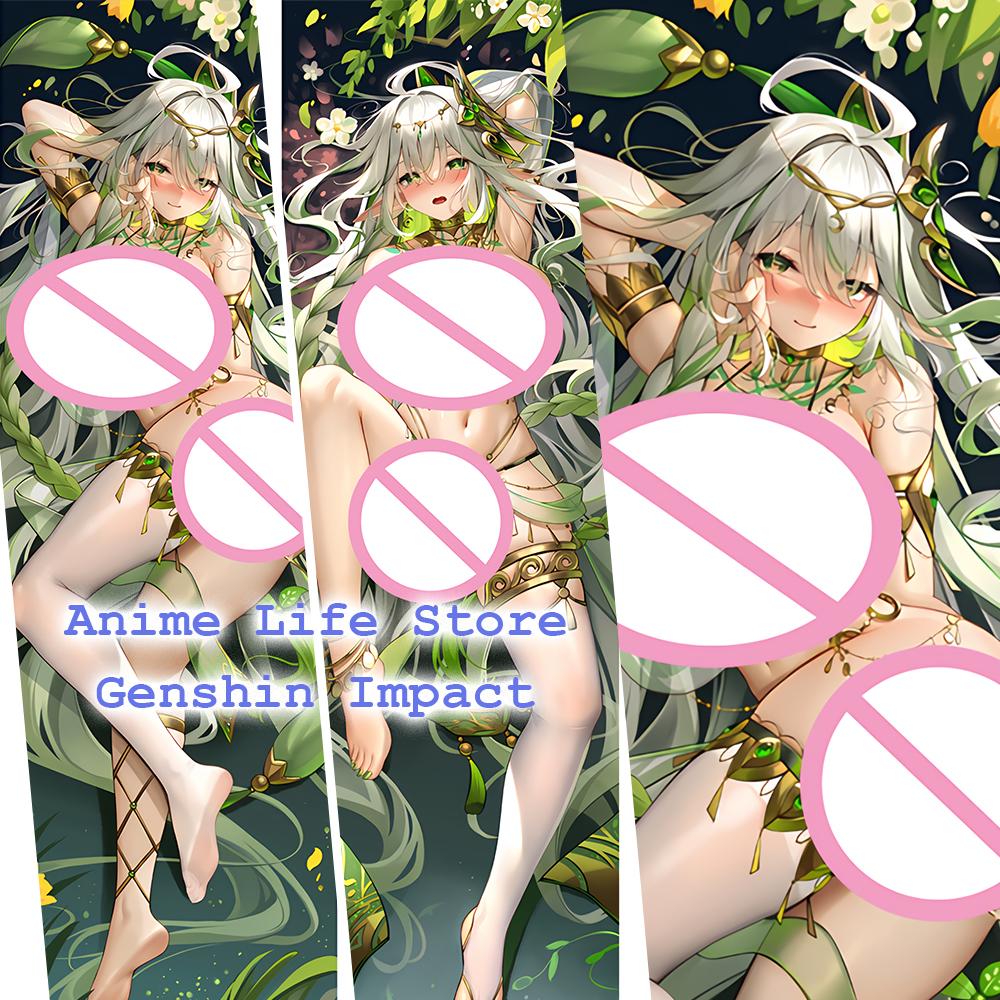 Nahida Dakimakura Anime Genshin Impact Cosplay Thema Kissenbezug 2WAY Peachskin Weicher Körperkissenbezug Bettüberwurf Kissenbezug
