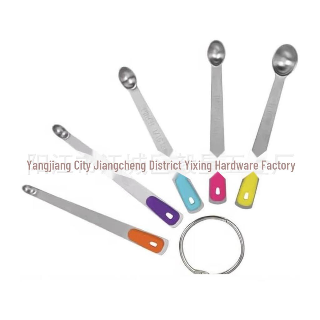 10-teiliges Messbecher- und Löffelset aus Edelstahl mit Silikongriffen