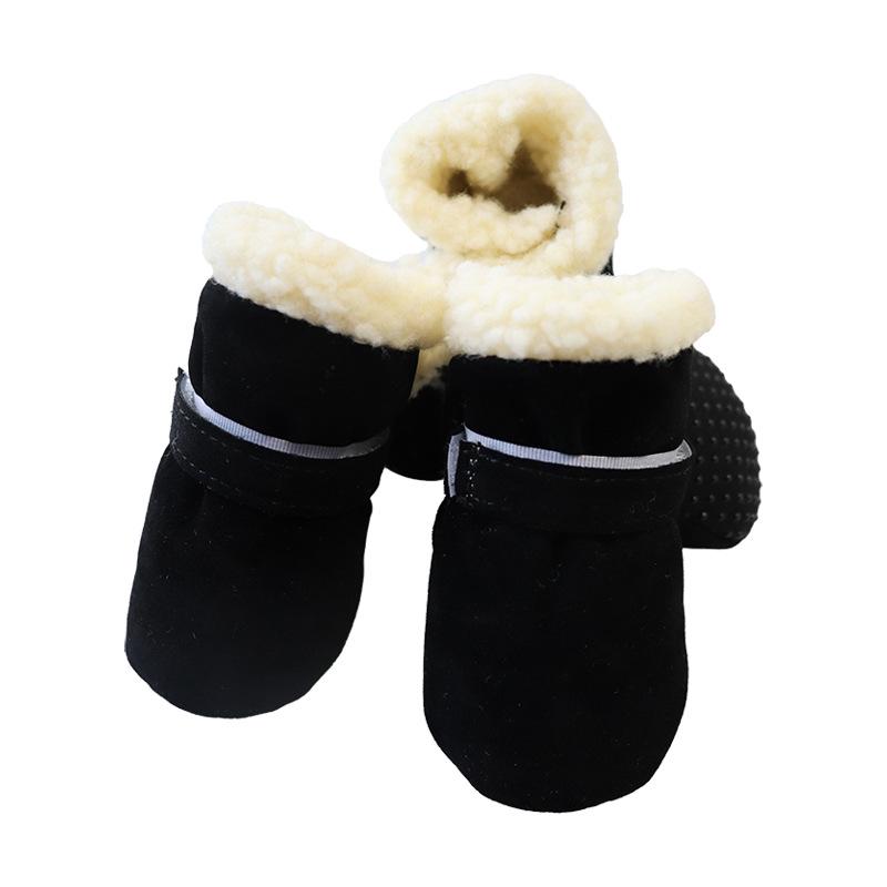 Fleece-Lined Pet Snow Boots: Soft-Soled, Non-Slip, Warm Slippers for Dogs