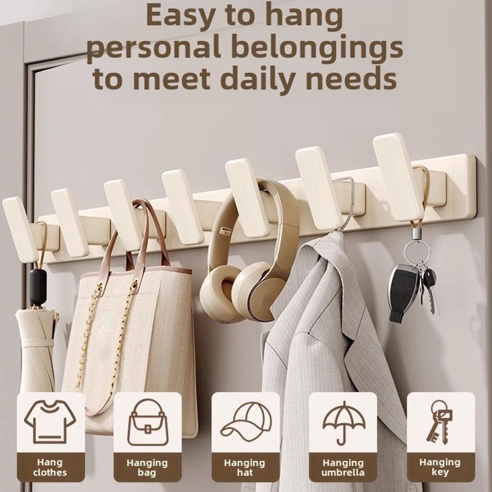 Strong Adhesive Wall Hooks Plastic Wall Rack Hanger Behind Doors Hook  Wall Storage Accessories