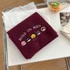 Womens Knitted Wool Blend Scarf With Festive Embroidery Warm Winter Accessory Layering