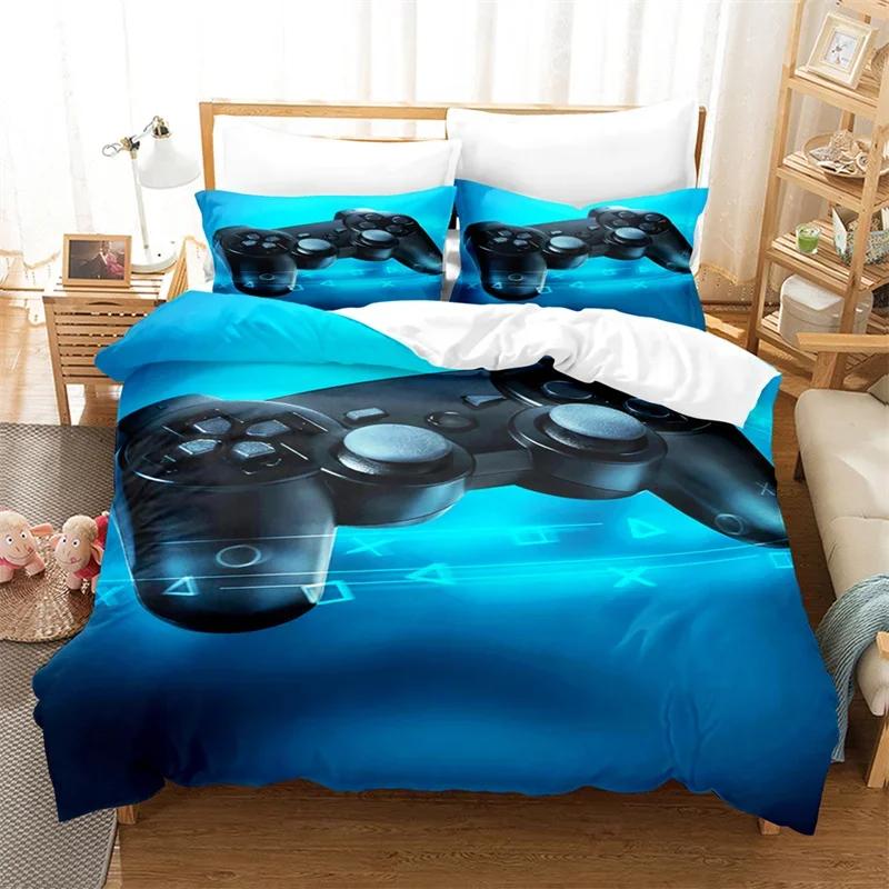 Gamepad Duvet Cover Gamer Bedding Set Twin Full For Teens Boys Playroom Decor Microfiber Video Games Controller Comforter Cover