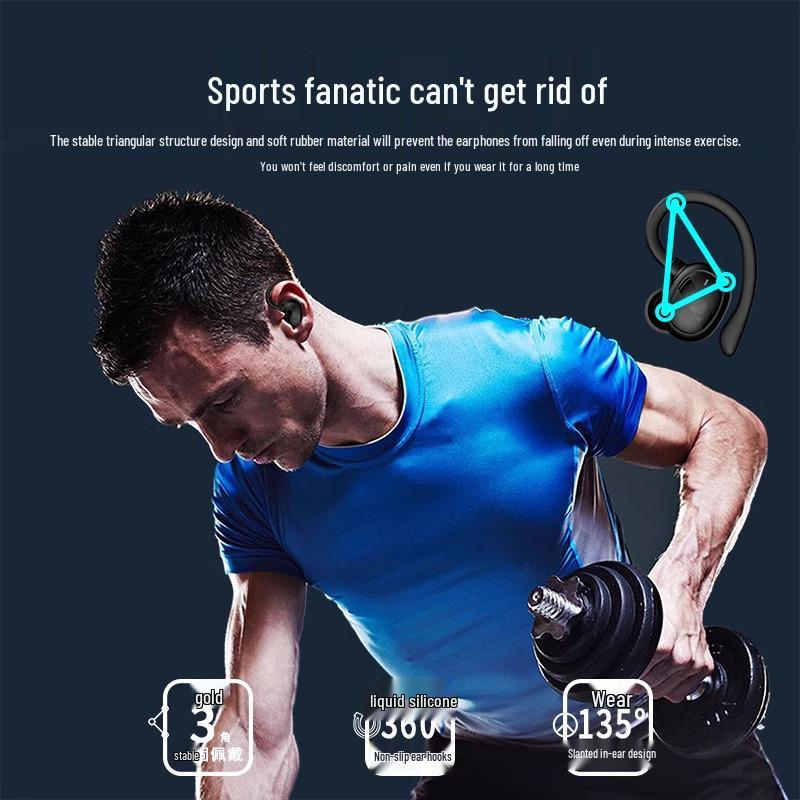 2025 Sport Wireless Headphones: Over-Ear Bluetooth for Running; Secure Fit, Comfortable Long Wear for Men and Women