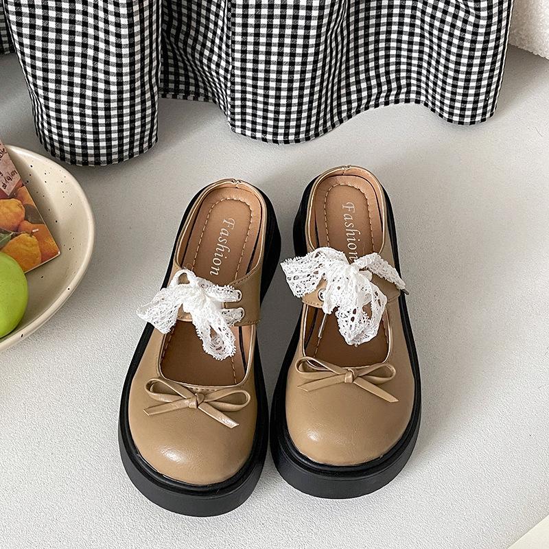 Internet celebrities popular white retro thick-bottomed bag head slippers women's summer wear 2025 new heightening non-slip cool slippers