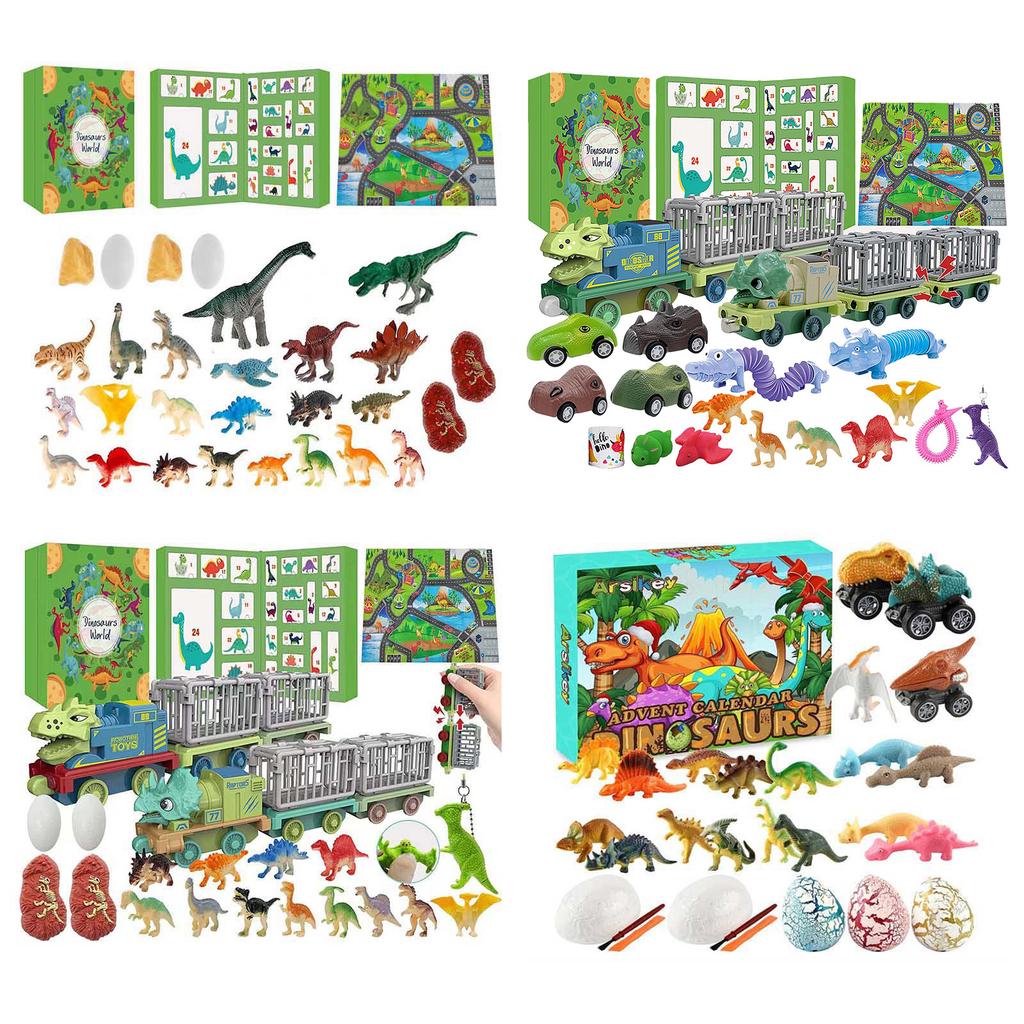 Kids Dinosaur Advents Calendar 24 Day Countdowns To Christmas Feature Surprise Toy Figures For Children