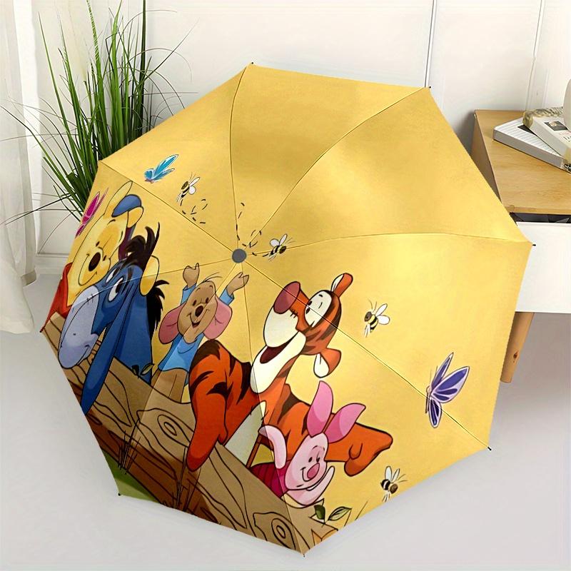 

Winnie the Pooh, Tigger Automatic Opening and Closing Umbrella - 8 Ribs Portable Folding Umbrella with Plastic Handle, Suitable for Leisure