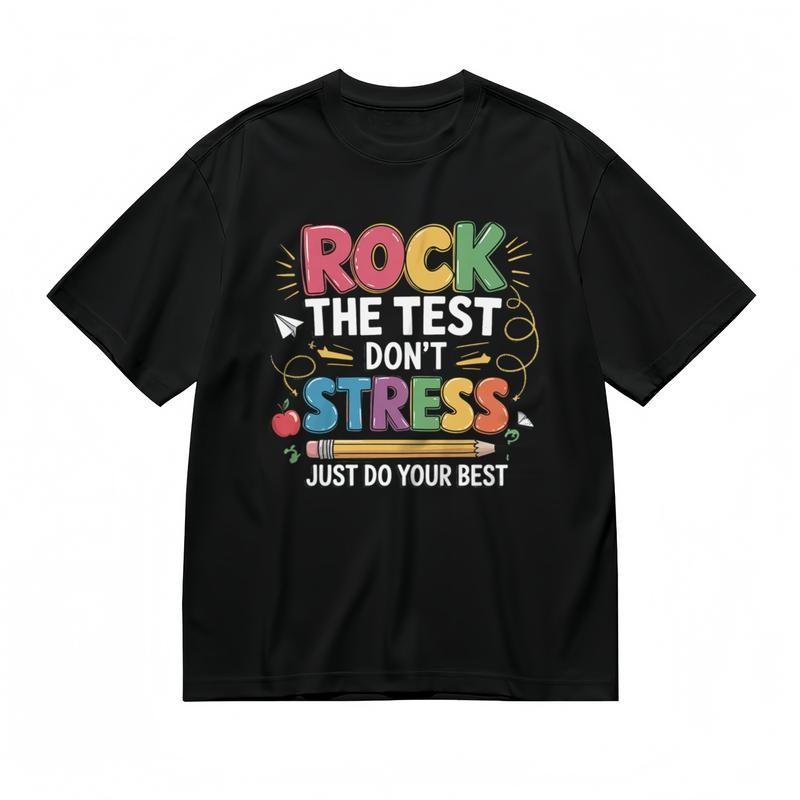 

Women s Trend Classic T-Shirt Spiraling Design Just Do Your Best Motivation Tee 2XL