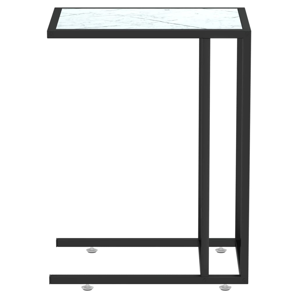 Vidaxl Computer Side Table, White Marble, 50X35X65 Cm