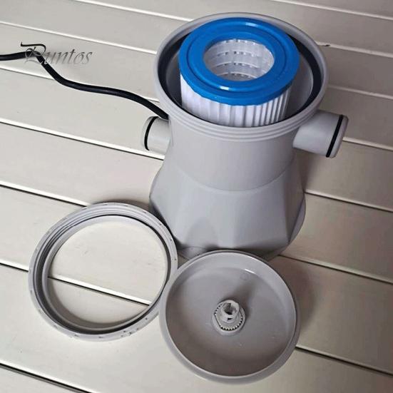 Inflatable Pool Filter Pump for Above Ground Pools, 330 GPH 16W Water Home Garden Kit, System Circulation & Filtration Maintenance Equipment