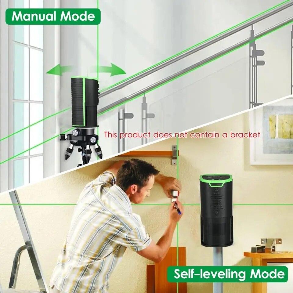 Cross Line Self-leveling Laser Level with Vertical Beam Spread Covers of 150° Selectable Laser Lines TYPE-C Charging