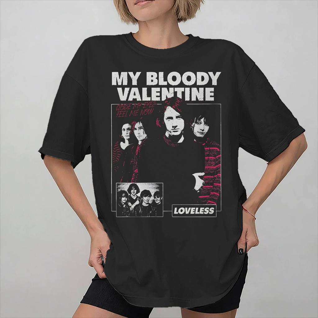 Grafikdruck My Bloody Valentine mbv Band T-Shirt für Unisex Damen Reines Baumwoll-T-Shirts Kurzarm Kleidung