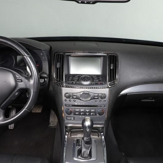 For Infiniti G37 Sedan Carbon Fiber Interior Center Air Vent Outlet Trim Sticker