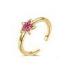 18K Gold-Plated Zirconia Six-Pointed Star Foot Ring for Women Fashion Waterproof Beach Vacation Adjustable Foot Ring Jewelry