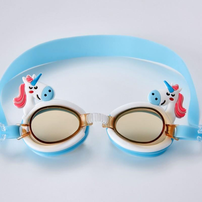 Kids Swim Goggles Waterproof Anti-Fog HD Adjustable Cute Cartoon Strap