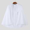 INCERUN Men Spring Open Front Loose Irregular Cloaks Mantle