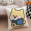 Cozy Small Animal Cartoon Happy Sports Cushion Cover Linen Pillow Case Soft Breathable Protective Couch Room Decoration