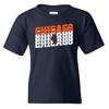 Chicago Retro Repeat - Sport Football City Team Classic Youth T Shirt - Navy