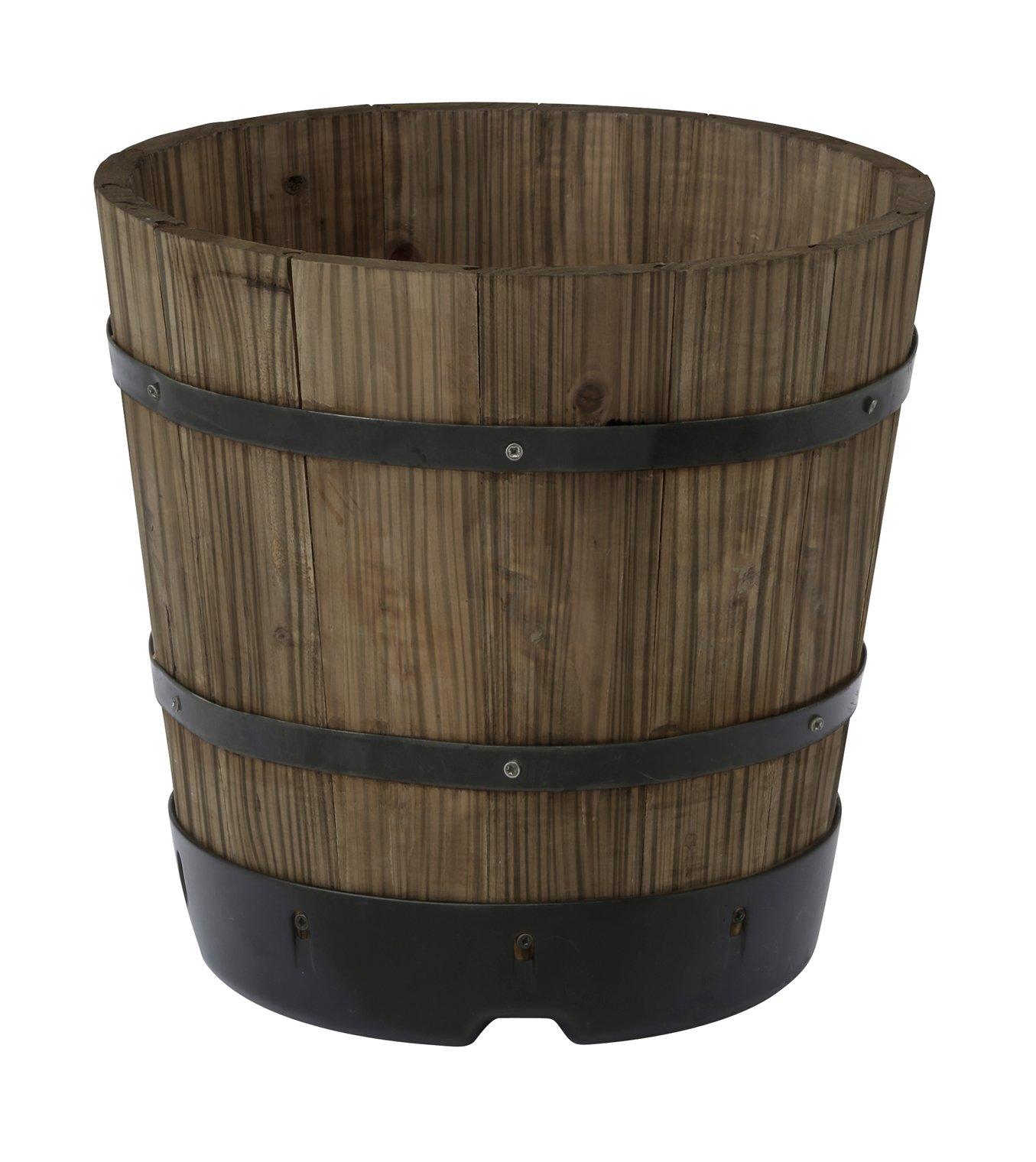 

Takasho Wood Barrel Planter, Deep Type S, Approx. W29 x D29 x H25cm, Brown, PPW-02S