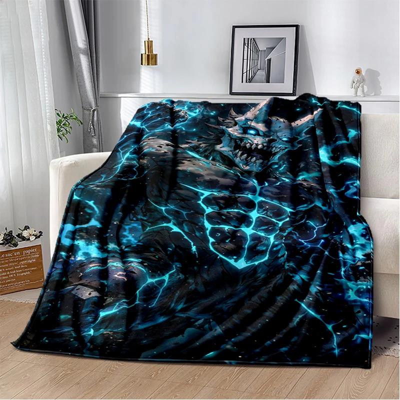 3D Kaiju No.8 Anime Cartoon Soft Flannel Blanket for Bed Bedroom Sofa Picnic,Throw Blanket for Cover Office Gift Kids