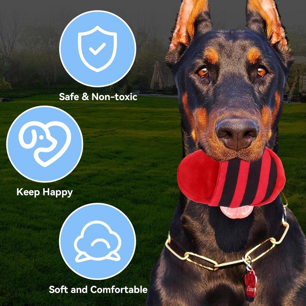 3PCS Small Dog Toys, Cute Slipper Shape Plush Dog Squeaky Puppy Chew Teething Toys Shoes Dog Toy for Small Dogs and Puppies