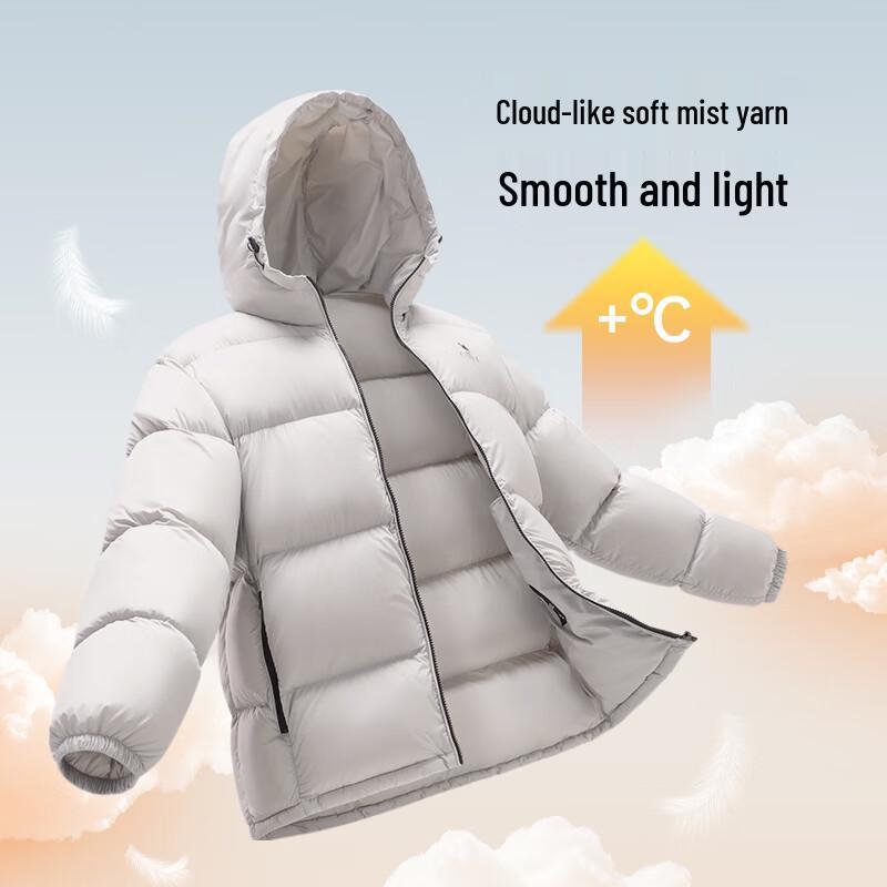 Camel Volcano Unisex Hooded Duck Down Puffer Jacket