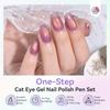 SAVILAND Cat Eye Gel Nail Polish Pen Salon for Home 6 Colors One-Step Set, 3-in-1 Portable, Magnetic, Quality, & Travel,