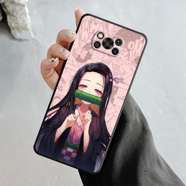 Case For Xiaomi Poco X3 Nfc X4pro M3 C40 For Mi 12 11 10 10t 8 Note10 Lite 11ultra 11t Pro F1 Cartoon Anime Demon Slayer Nezuko