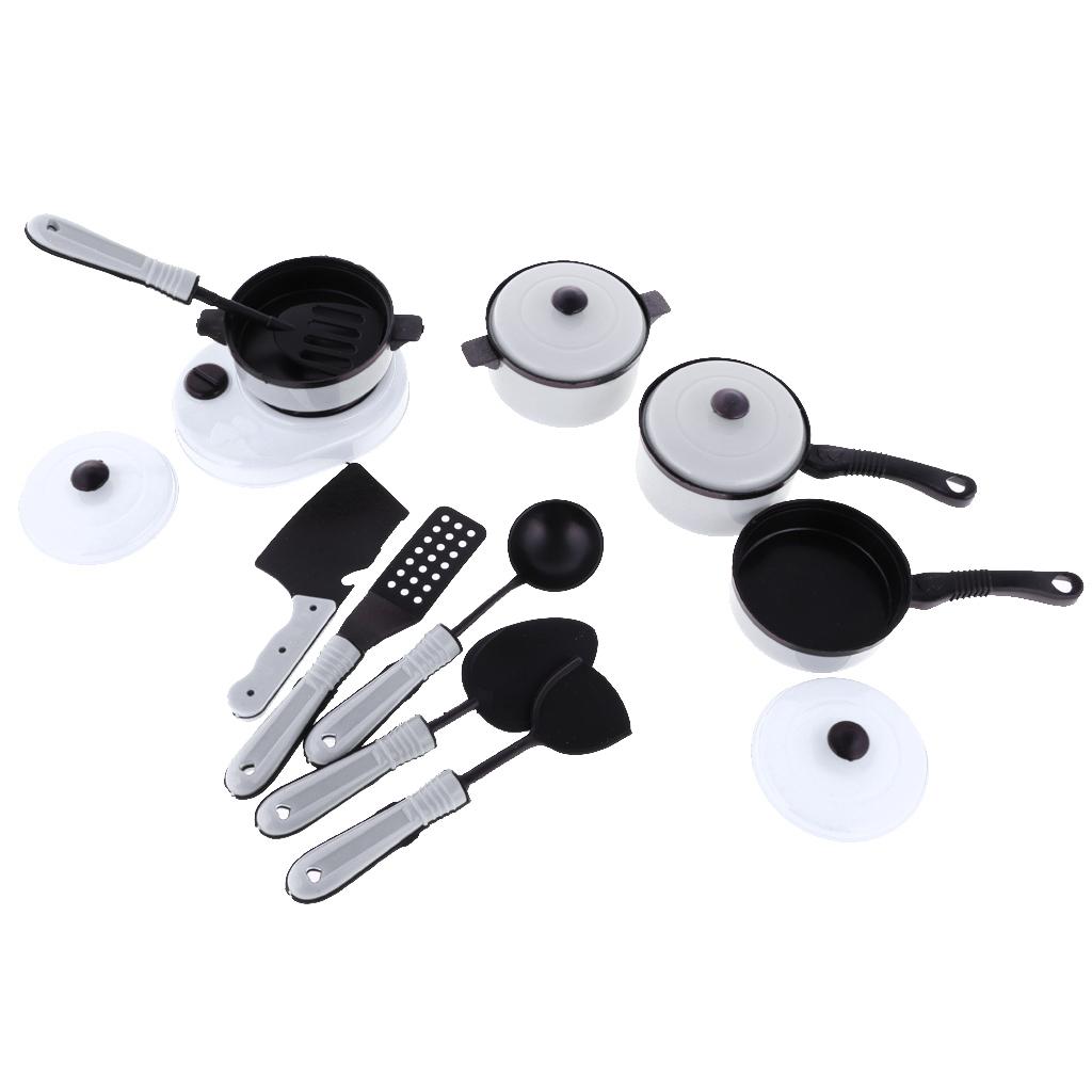 1 Sets Pots and Pans Kitchen Cookware Set for Children Play House Toys Simulation Utensils