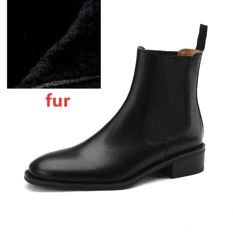 Fashion AIYUQI 2025 new women's Chelsea boots Anti-slip retro lace-up work boots for women Large size low-heeled female winter shoes