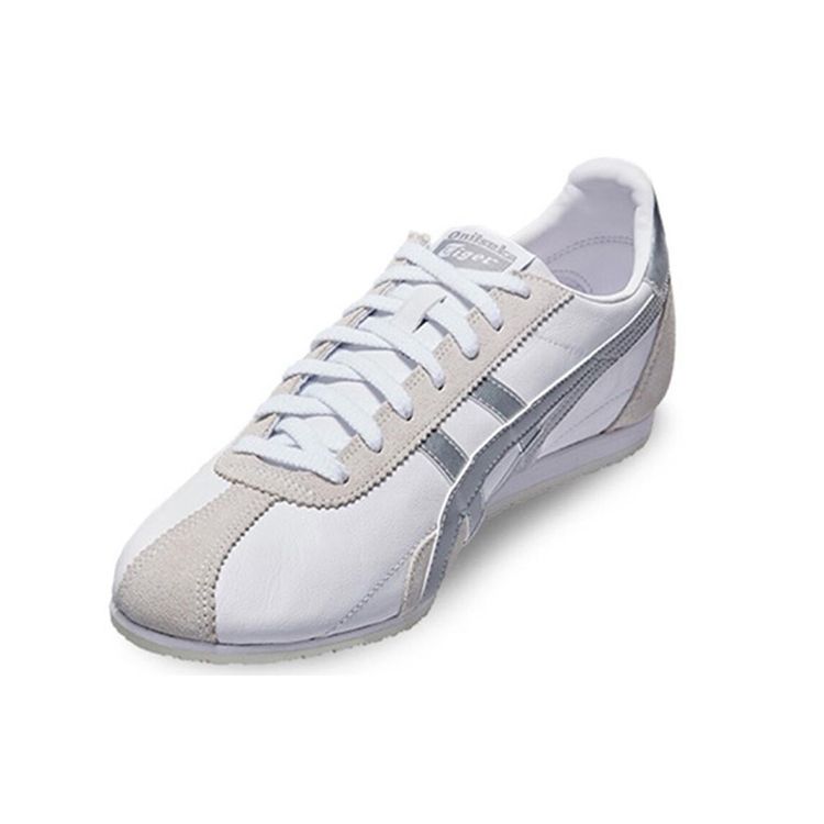 ONITSUKA TIGER Runspark Spliced Sports Non-Slip Lightweight Low-Top Running Shoes Unisex Sneakers Silver White D201L-101
