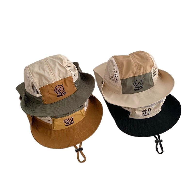 Children's Summer Sun Hat: Breathable Mesh, Quick-Drying, Large Brim for Boys & Girls
